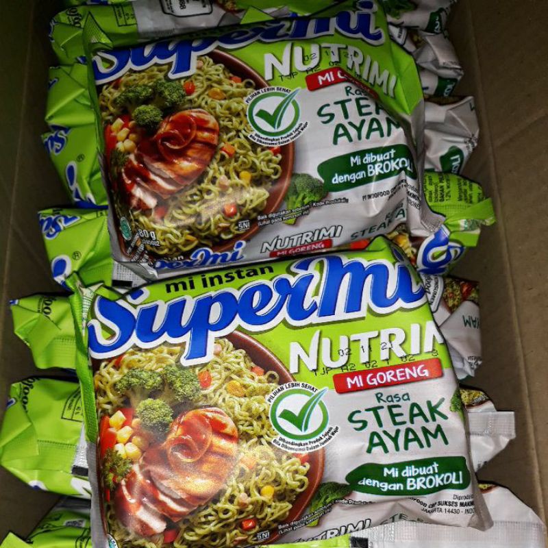 Mie Instan Goreng Supermi Nutrimi Rasa Steak Ayam 80gr Shopee Indonesia