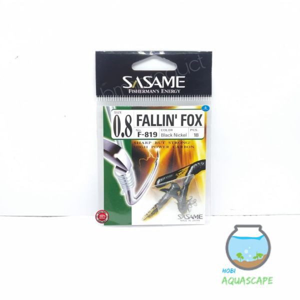 [BAYAR DI TEMPAT] Kail Pancing Sasame Falling Fox 0.8 Bentuk Celurit Flat Tanpa Lubang