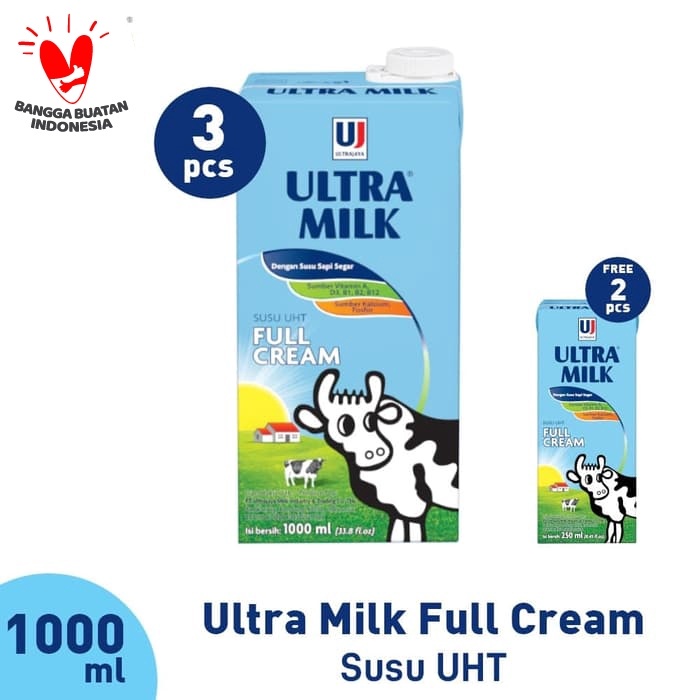 

Ee5F10 Ultra Milk Susu Uht Full Cream 3X1000 Ml Free Ultra Milk 2X250Ml 6Gddv