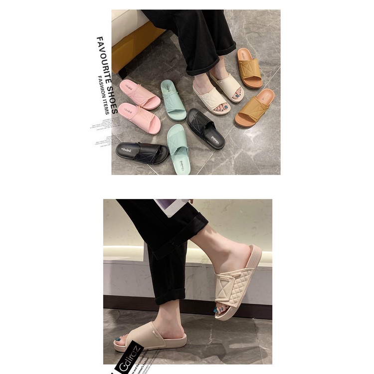 SHOEGALLERY TG1536 sandal Slop Wanita tali belakang warna warni import