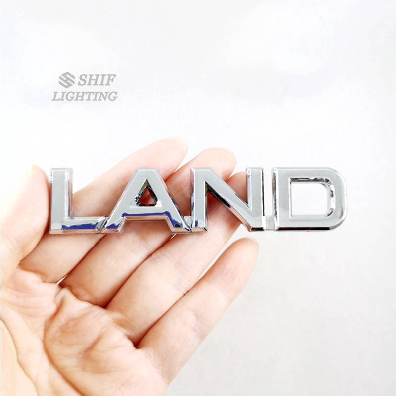 1Pc Stiker Emblem Logo LAND CRUISER Bahan ABS Krom Untuk Bagasi Mobil Toyota