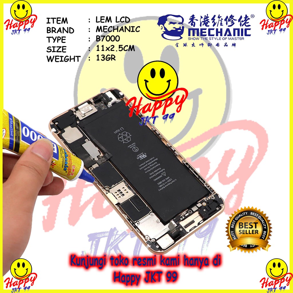 [ HAPPY JKT 99 ] LEM LCD TOUCHSCREEN MECHANIC B7000 B 7000 15ML 15 ML