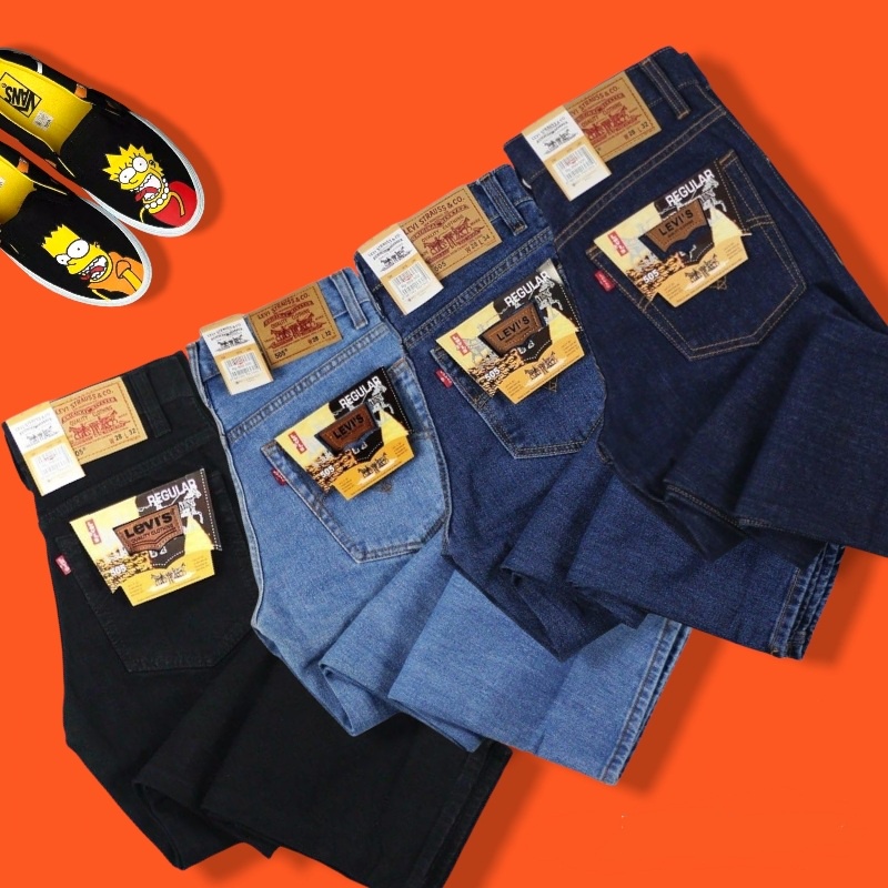 Celana Jeans Standar Pria Levis Hitam Bioblitz