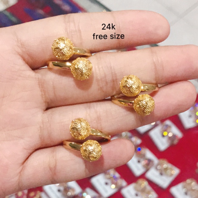 cincin lapis emas bola 2