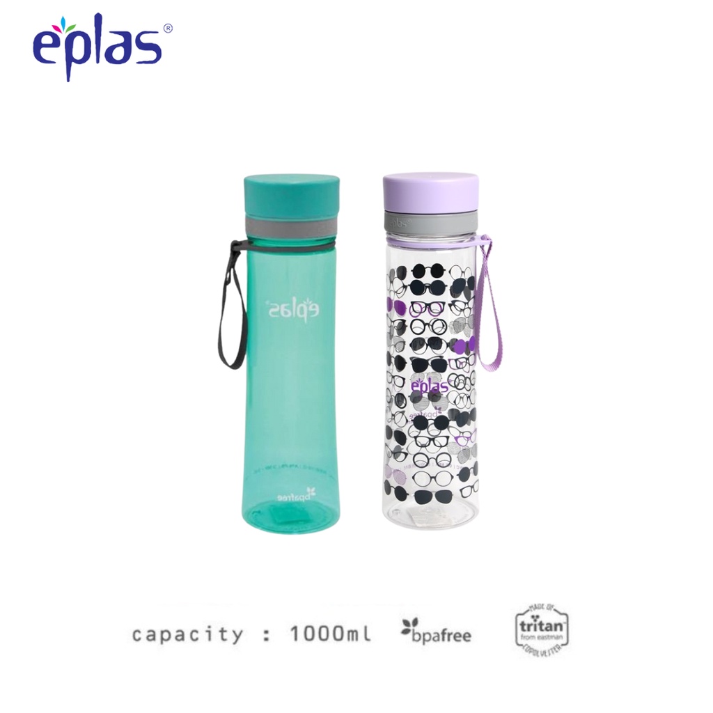 Botol Minum Eplas 2 pcs Water Bottle Set, 1000+1000ML, Water Tumbler, Botol Air, BPA Free