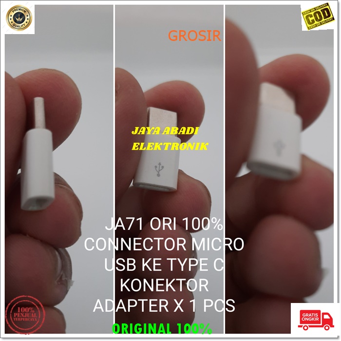 J71 ORIGINAL JACK MICRO USB KE TYPE C KONEKTOR JEK ADAPTER CAS CASAN EXTENSION SAMBUNGAN J71  connector charger micro usb ke type c tipe c jek jack konektor adapter converter cas casan andoit otg extension konverter hp handphone splitter universal sambung