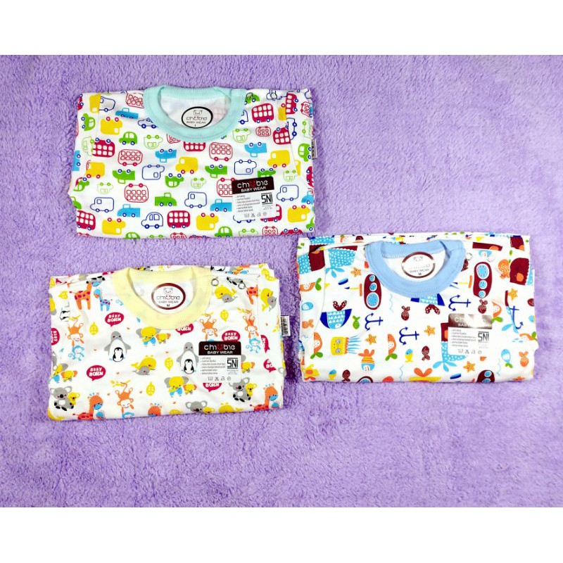 3 Pcs Chubie Baby Wear Setelan Oblong pendek  M-XXL