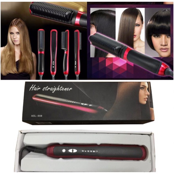 ASL 908 Fast comb hair straigtener ASL908 / catokan rambut sisir