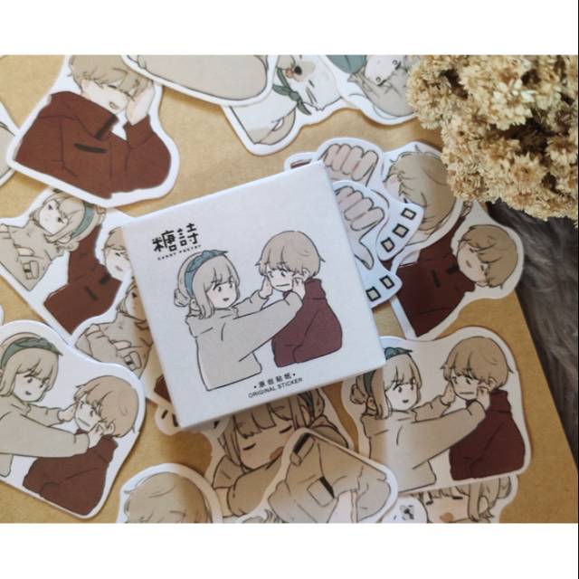 

Stiker lucu 45pcs couple untuk hiasan scrapbook notebook dll