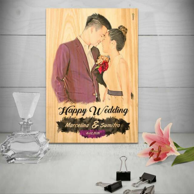 Sketsa Kayu Murah 10R | Kado Nikah, Ultah, Wisuda, Sketsa Digital