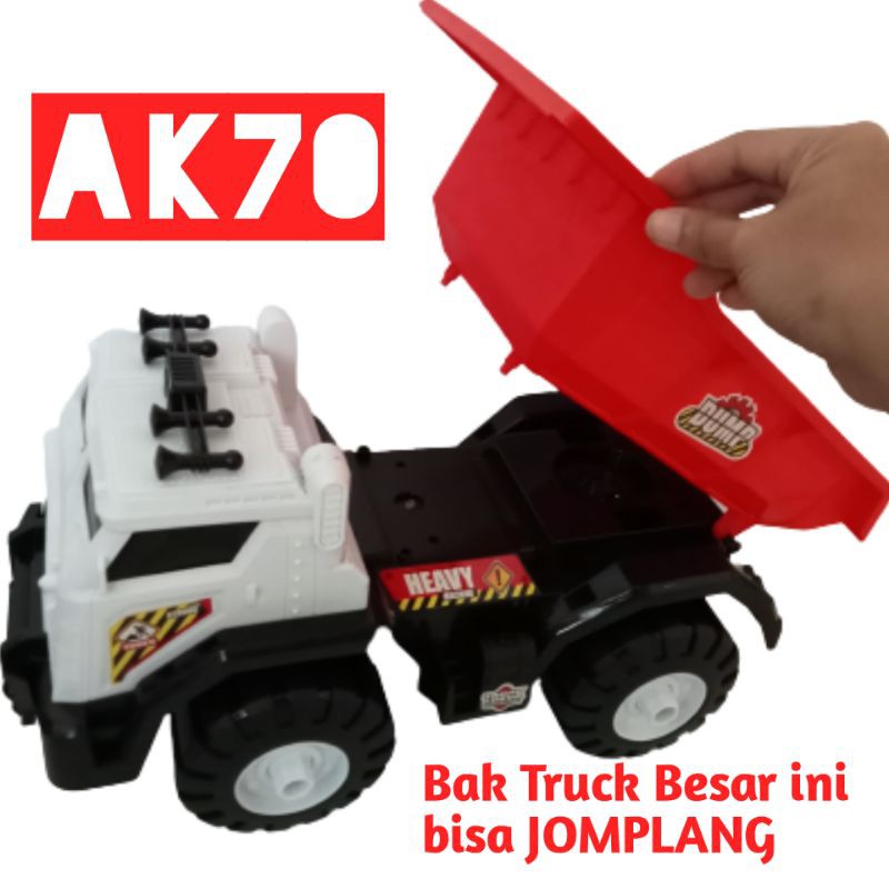 AK-70 - MAINAN MOBIL TRUK BAK SAMPAH BESAR / TRUCK COMPACTOR SAMPAH KUNCI RING 3 BAK SAMPAH AK70