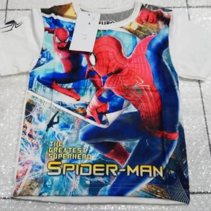 Kaos Anak Laki-Laki Lightning Spiderman 4229 Merk Furo