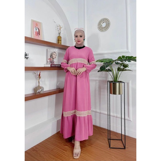gamis cringkle airflow renda danik dress