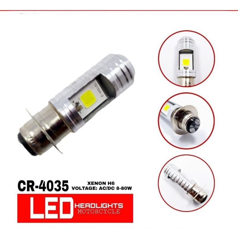 LAMPU UTAMA LED MOTOR BEBEK &amp; MATIC AC DC 12 VOLT