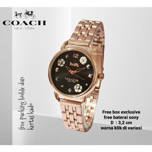 JAM TANGAN WANITA COACH DATE FLOWER RANTAI