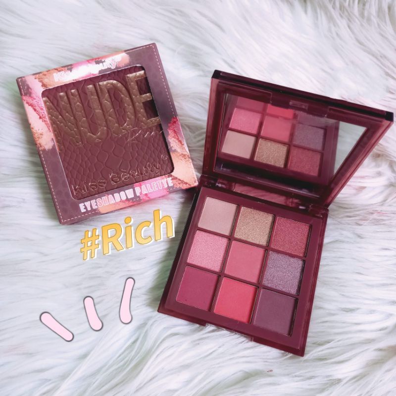 PROMO ECER!!EYESHADOW PALETTE KISS BEAUTY/ MAKE UP PALETTE NUDE MEDIUM/RICH/LIGHT BEST SELLER NO. 87159