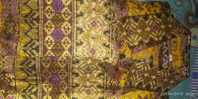 Prada Songket Kemeja Batik Pria Lengan Pendek Reguler Size Ori Batik Pekalongan