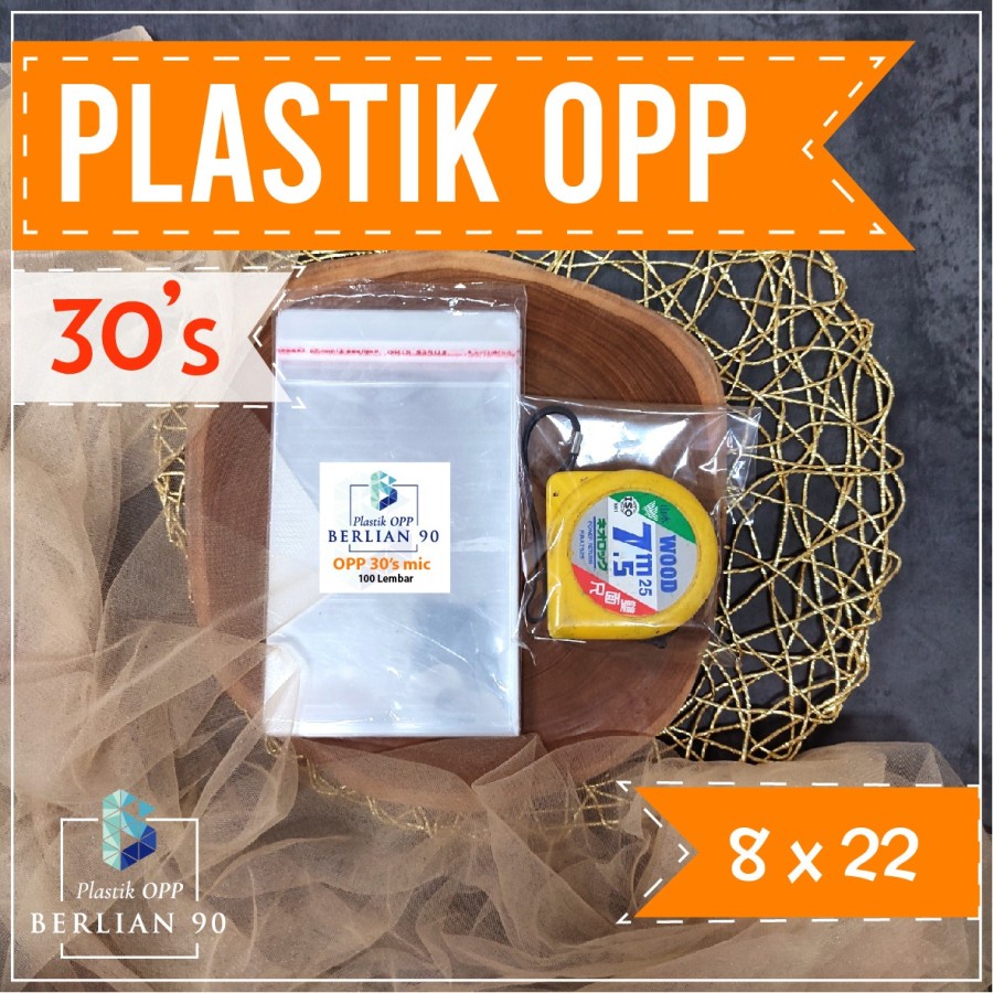 Plastik OPP 8X22 cm 30s Micron Plastik OPP Lem Plastik OPP Seal