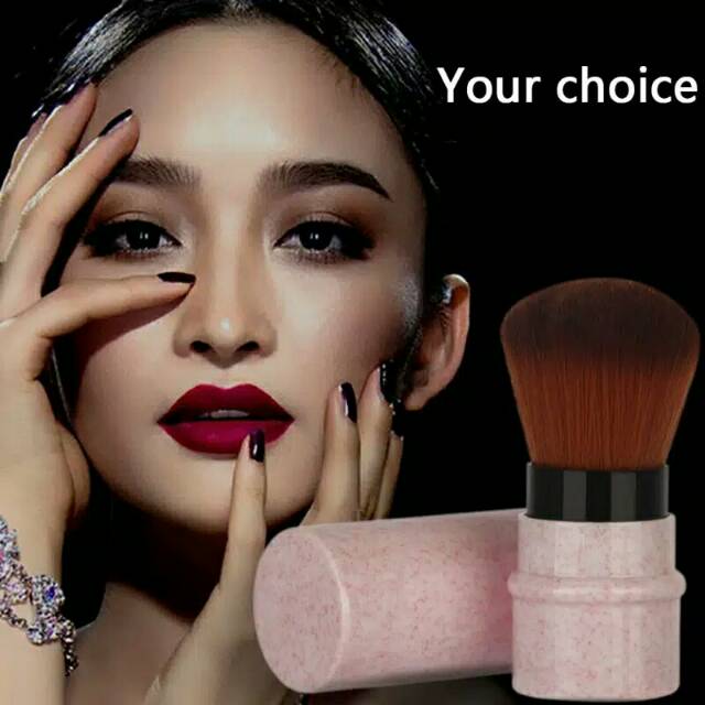 Maange 1Pc Brush Makeup Portable Marmer Retractable Multifungsi/kuas blush on/bedak