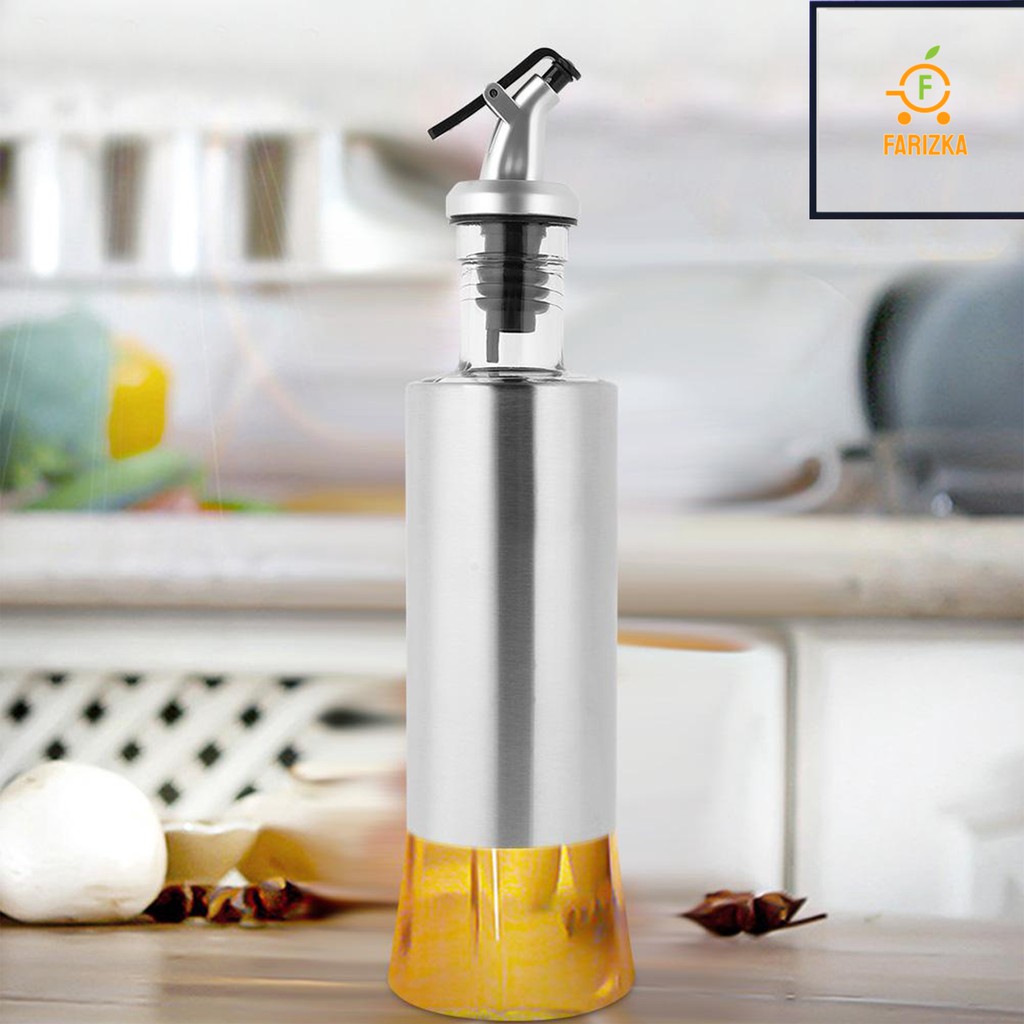 

Botol Minyak Olive Oil Kecap Asin Wijen Saos Bumbu 500mL Stainless ORI