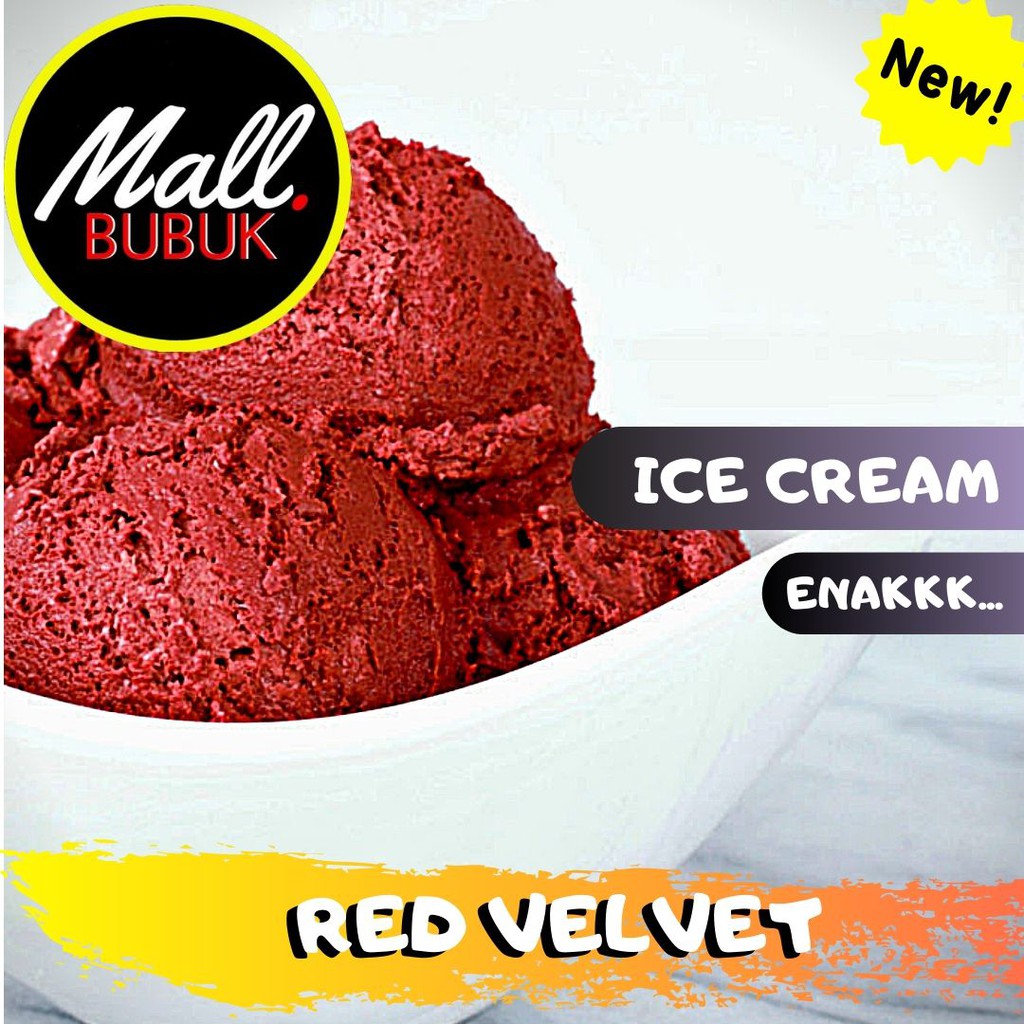 

HARD ICE CREAM rasa Redvelvet 1Kg - Bubuk ICE CREAM rasa Redvelvet 1Kg mb