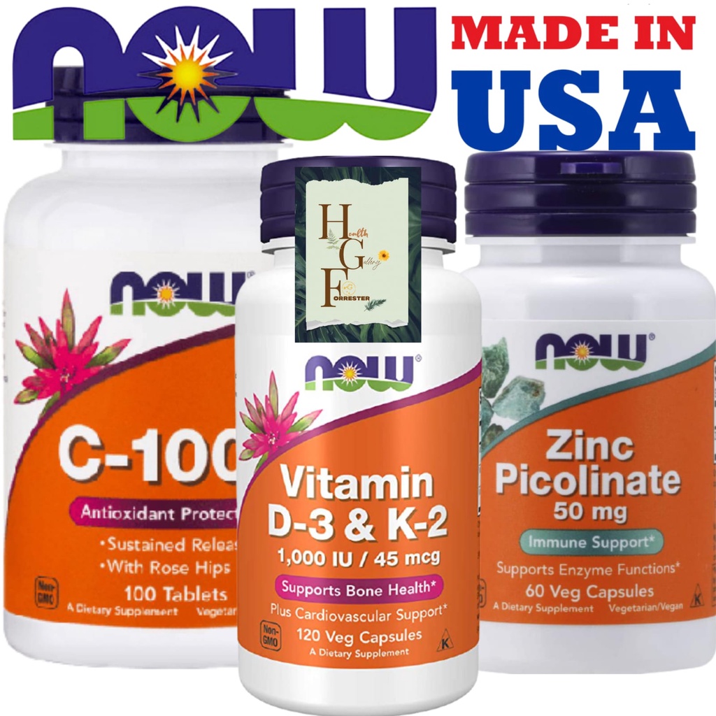 Now C-1000 Antioxidants Protection 100 Veg Capsules USA, NOW ZINC PICOLINATE