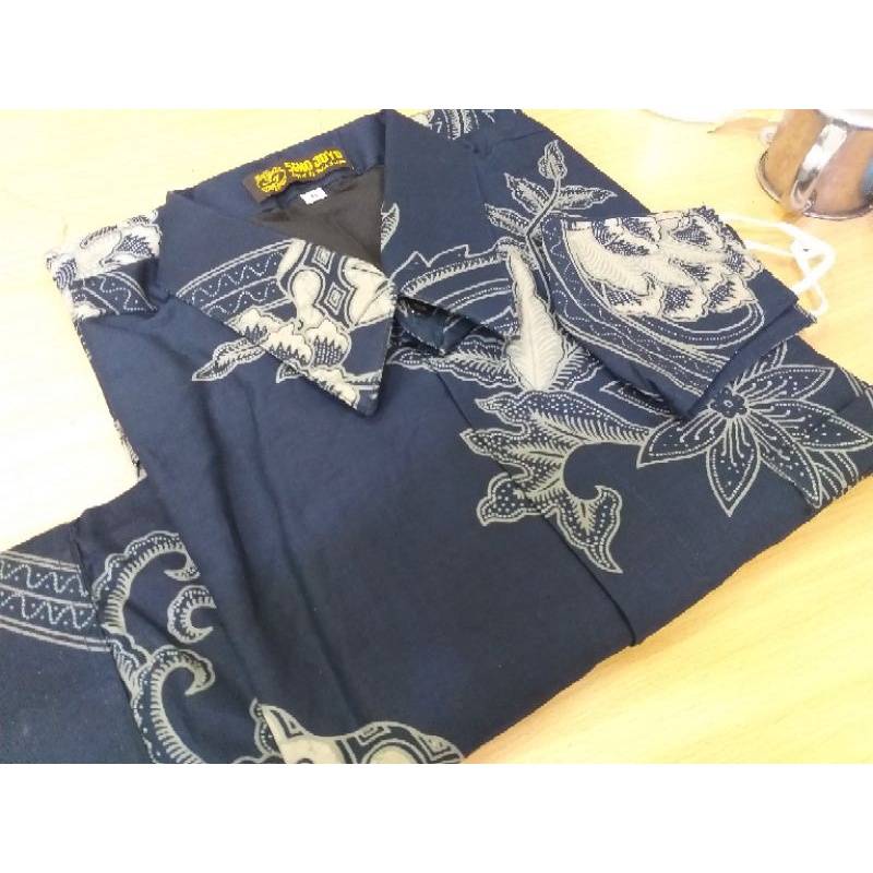 SALENDRA PANJANG kemeja batik NAVY PREMIUM pria lengan panjang terbaru ORIGINAL BY  SENO JOYO