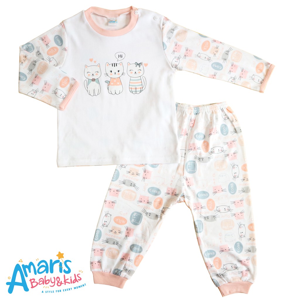 

Amaris Setelan Panjang Oblong Baby Motif Meow