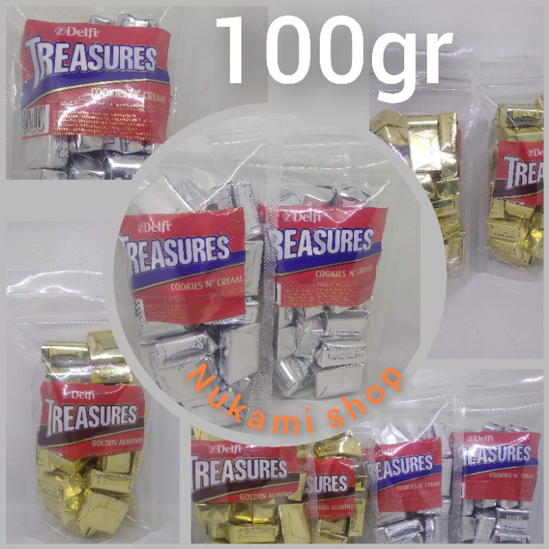 

DELFI TREASURES 100GR/COKLAT DELFI TREASURE 100 GRAM/GOLDEN ALMOND COOKIES CREAM 100 GR