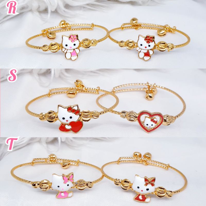 gelang hello kitty anak lapis mas fleksibel [GA-23]