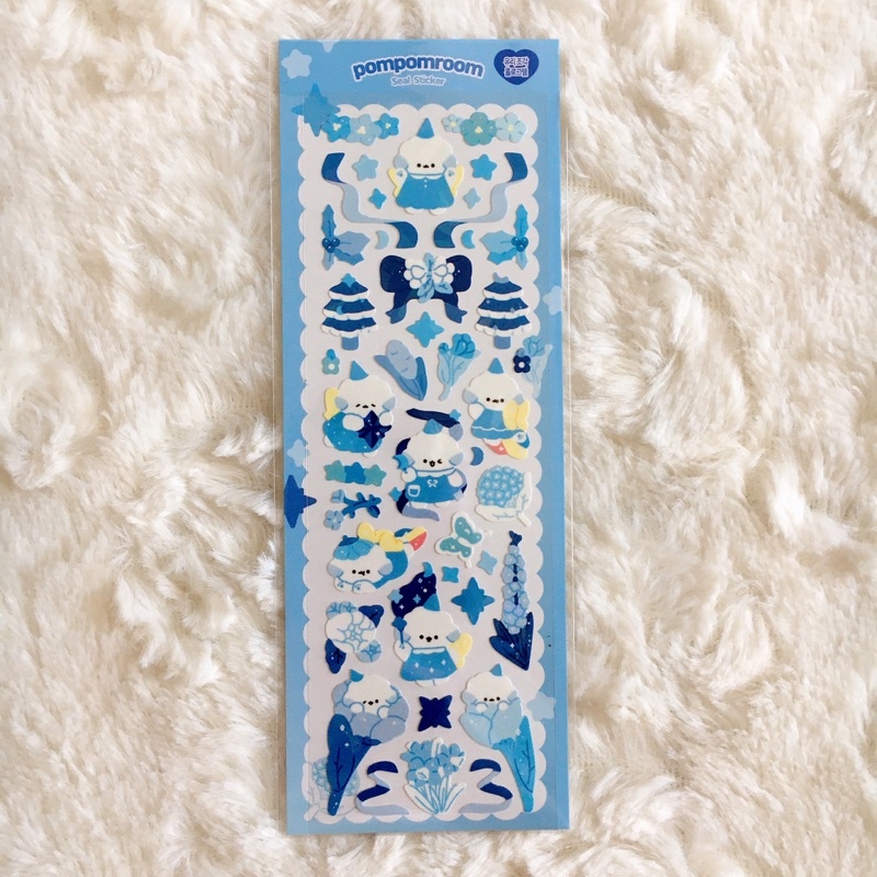 Pompomroom Stiker Korea polcos deco karakter hologram confetti okiki diary thence mellee factory soo
