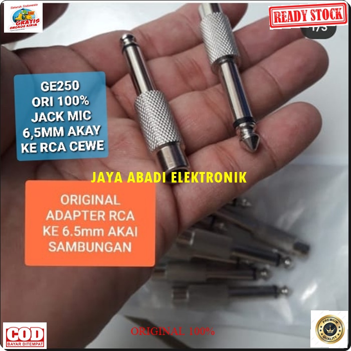 G250 ORIGINAL JACK 6.5 MM RCA BESI ADAPTER KONEKTOR SAMBUNGAN SPLITER AUDIO DAN SOUND SUARA CONVERTER KONEKTOR MULTI UNIVERSAL MALE EXTENSION PENYAMBUNG HEADSET HEADPHONE FEMALE AUX DVD RCA AMPLI STEREO HEADSET HARGA TERJANGKAU