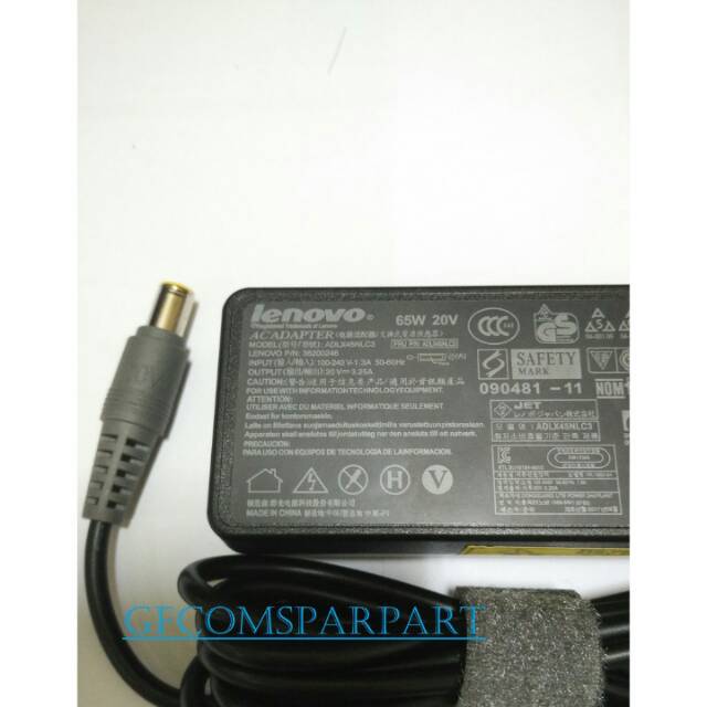 Jual charger laptop IBM ThinkPad X60s 20V 3.25A jarum