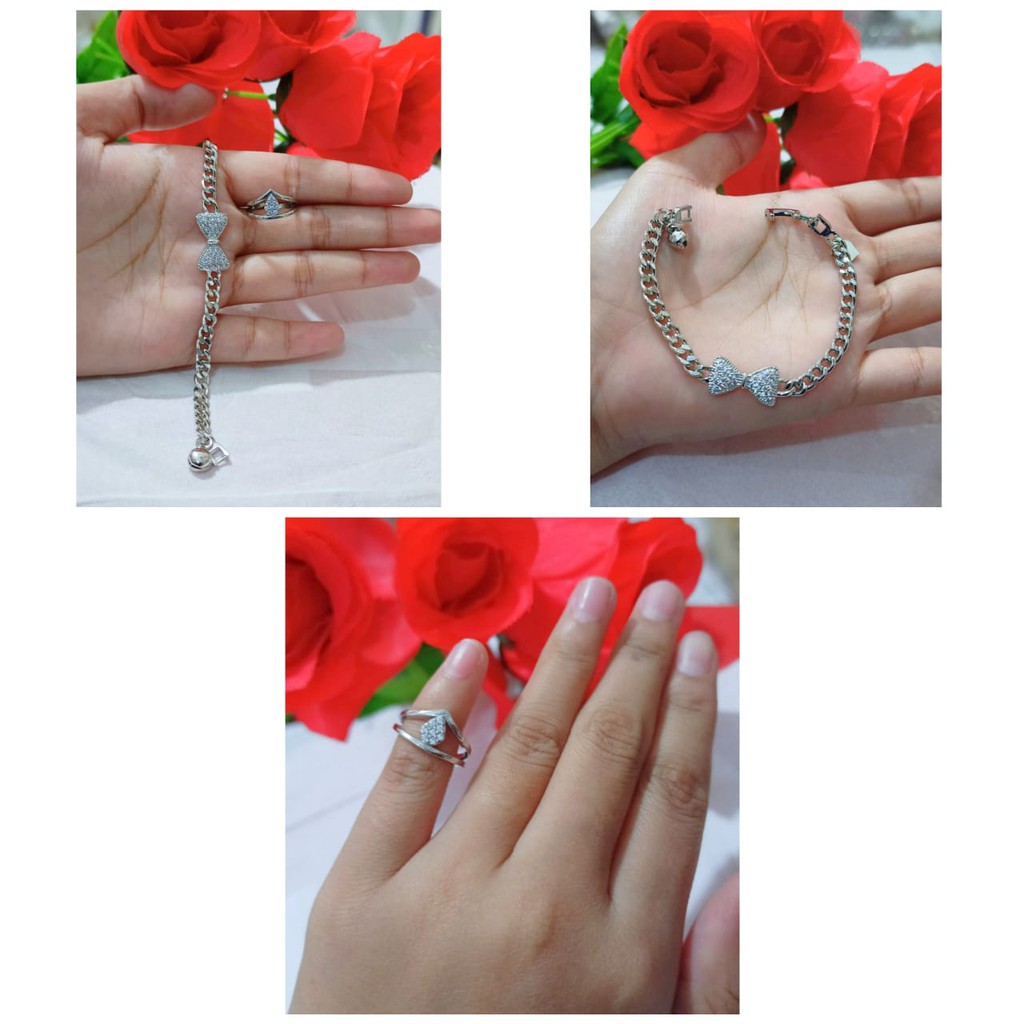 Gelang anak rantai permata free cicin xuping (COD)