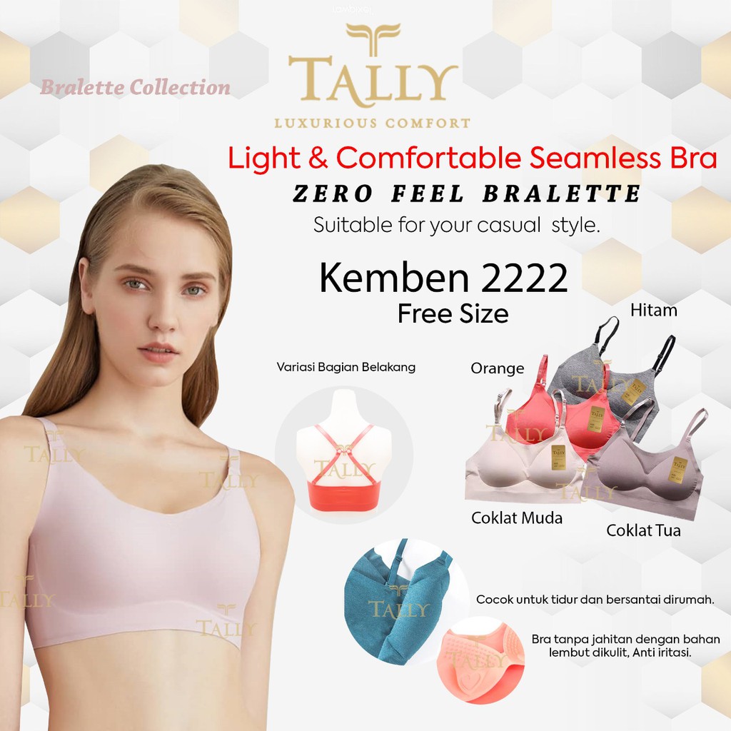 Bra Miniset Tally - Bralette Cami Bra Tally 2222 - Kemben Bra