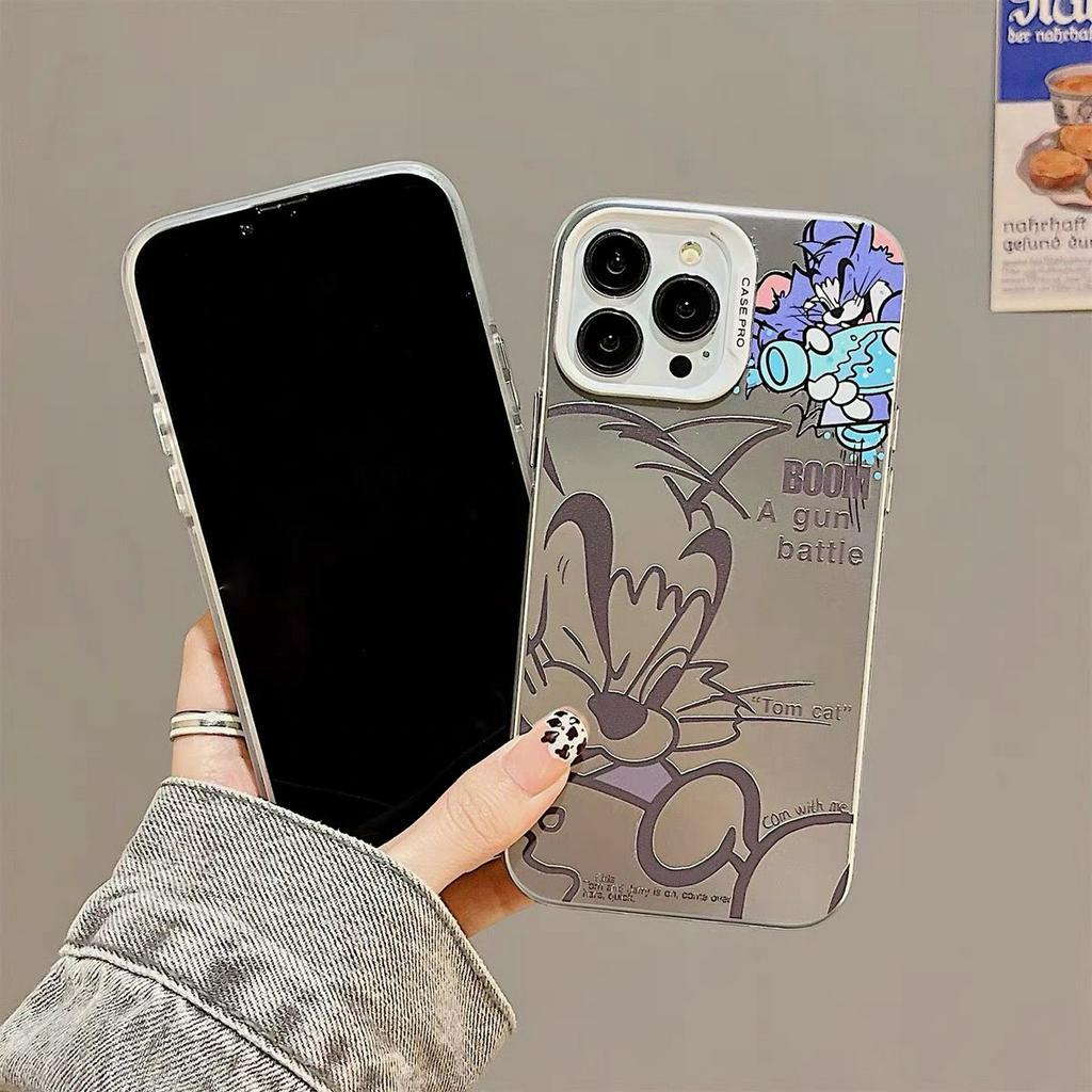 NEW PREMIUM CASE !! TOM AND JERRY IMPACT SILVER GLITTER CASE PRO IP 14 PROMAX 14 PRO 14 13 PROMAX 13 PRO 13 12 PROMAX 12 PRO 12 11 SOFTCASE