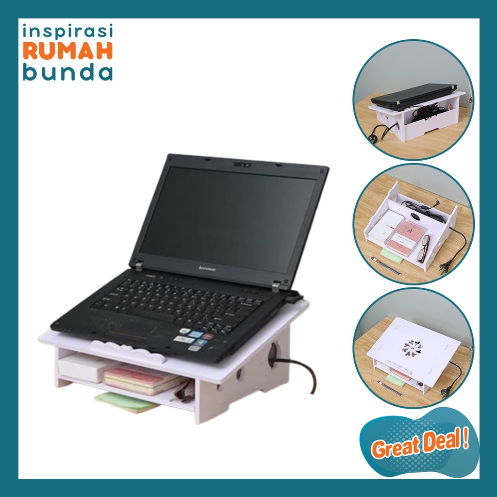 Jual Rak Laptop Meja Vintage Minimalis Portable Serbaguna Organizer ...