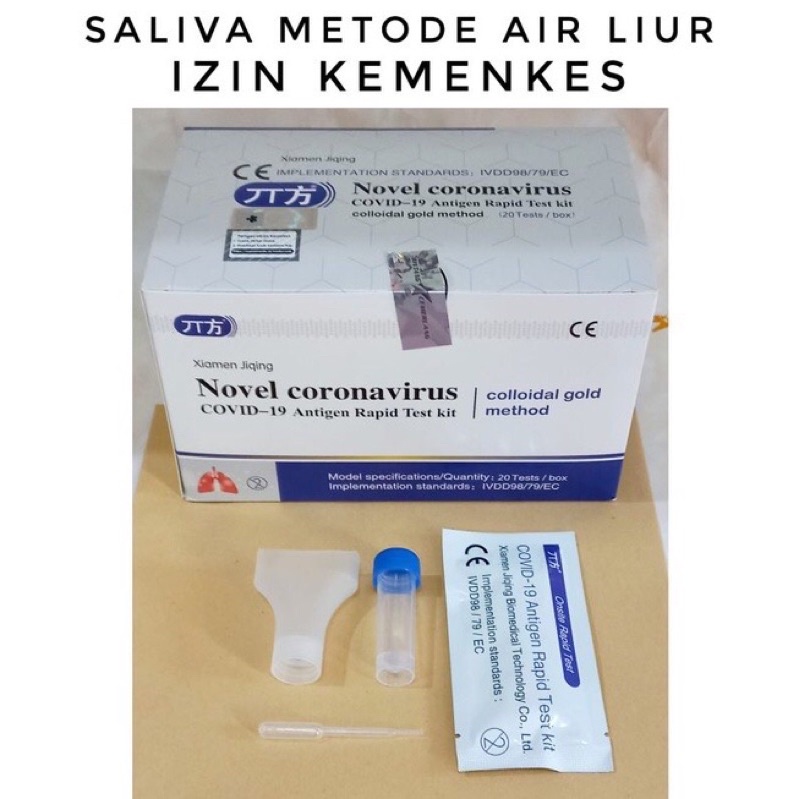 Original Alat Rapid Test Swab air liur Tes 1 Box Kemenkes Original termurah Exp Baru