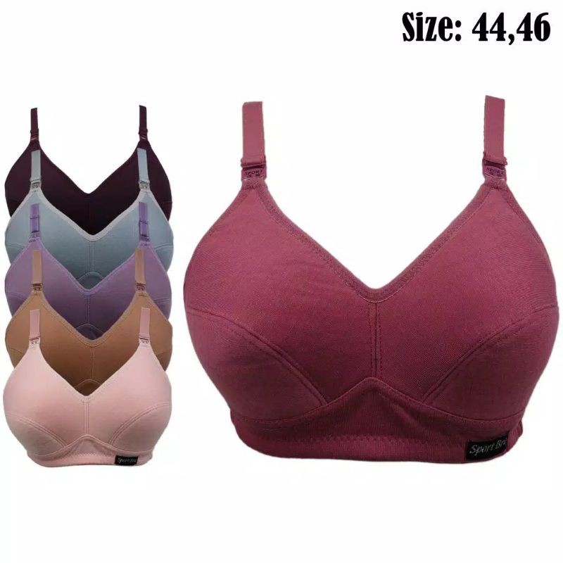 SPORT BH BRA JUMBO SIZE 44-46 TERMURAH KAIT 3 TANPA BUSA TANPA KAWAT BH IMPORT