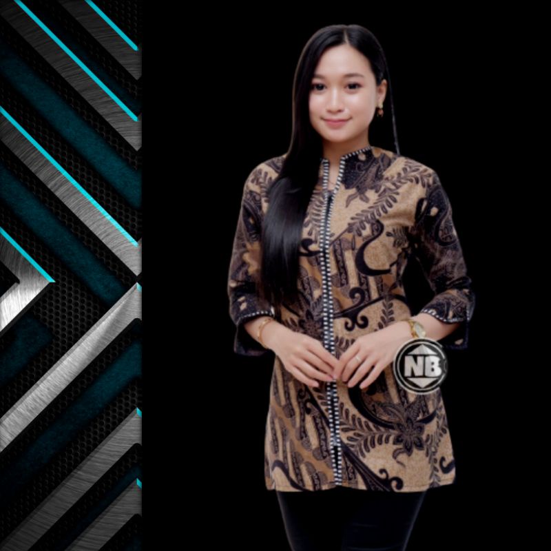 COD - Bayar Ditempat - Blouse Batik Couple Atasan Batik Wanita Blus Batik