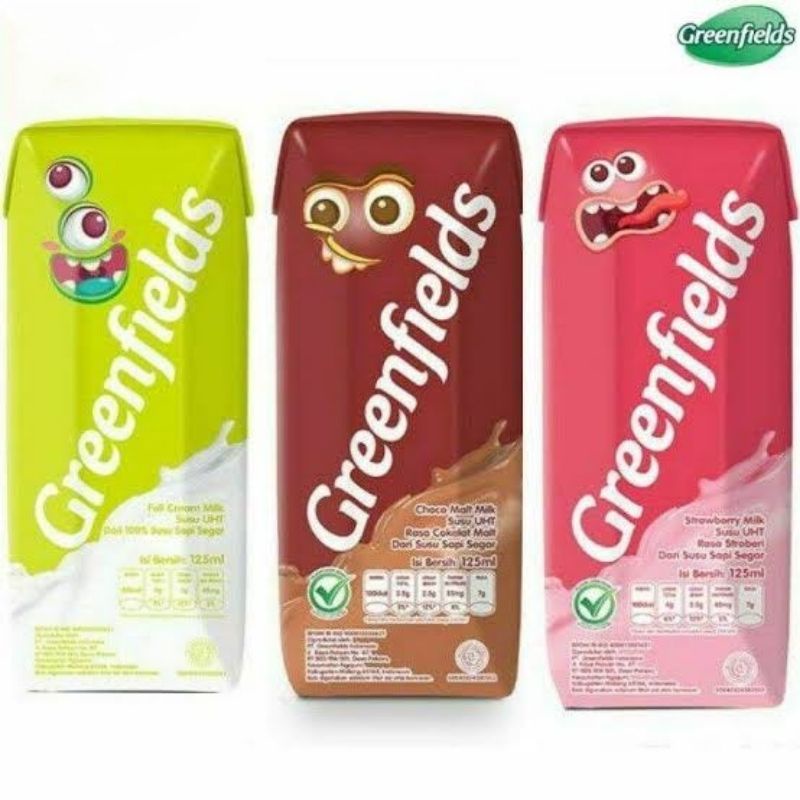 Surabaya Gosend dus susu cair uht greenfields 125ml greenfield 125 ml sby 105ml 105