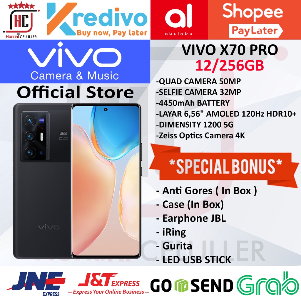 VIVO X70 PRO 12GB 256GB 12'256GB RAM 12GB ROM 256GB GARANSI RESMI VIVO INDONESIA