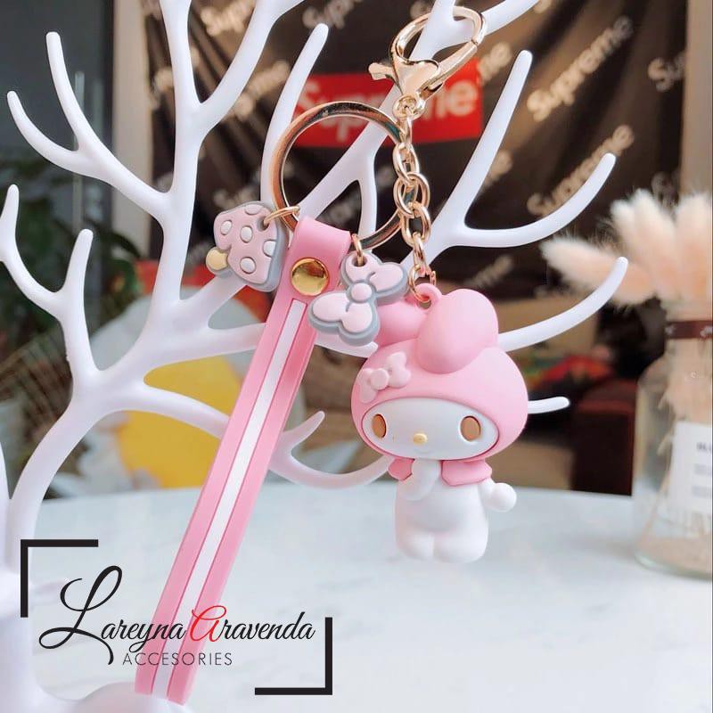 Gantungan Kunci / Cute Keychain SANRIO Keroppi Kuromi Purin Badtemaru Cinnamaroll Melody Hello Kitty