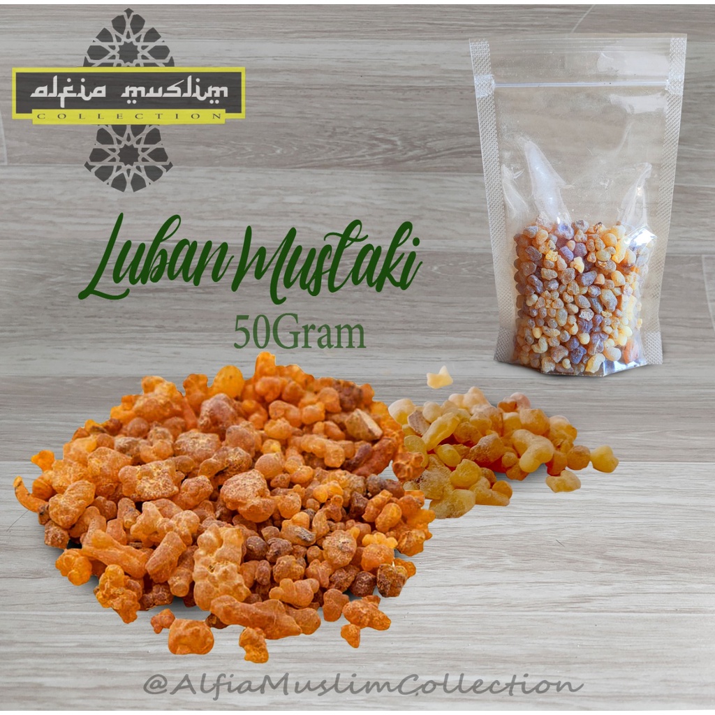 LUBAN MUSTAQI BERAT BERSIH 50 GRM MENYAN ARAB LUBAN MENYAN BUHUR KEMENYAN LUBAN MENYAN ARAB ASLI YAM