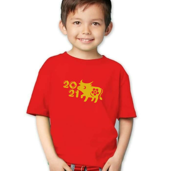 YOURSTYLE1119 - KAOS IMLEK / KAOS ANAK COW GOLD / COW / CNY /KAOS ANAK KATUN 24S