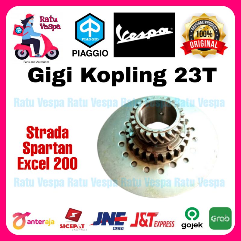 Gigi Kopling 23T Vespa STRADA SPARTAN EXCEL200