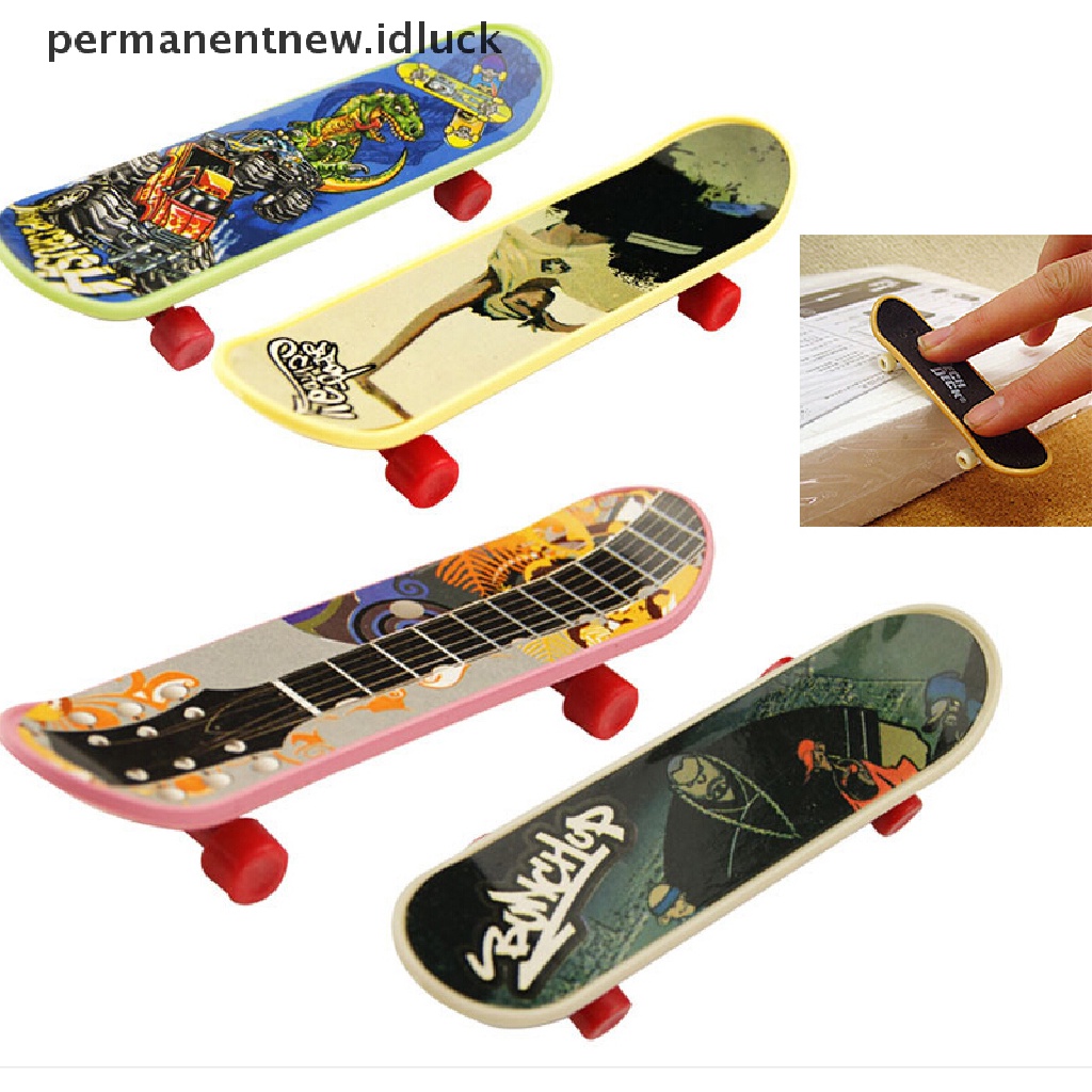 1pc Mainan Skateboard Jari Mini Ukuran 3.7 Inch Untuk Anak Laki-Laki Dan Perempuan