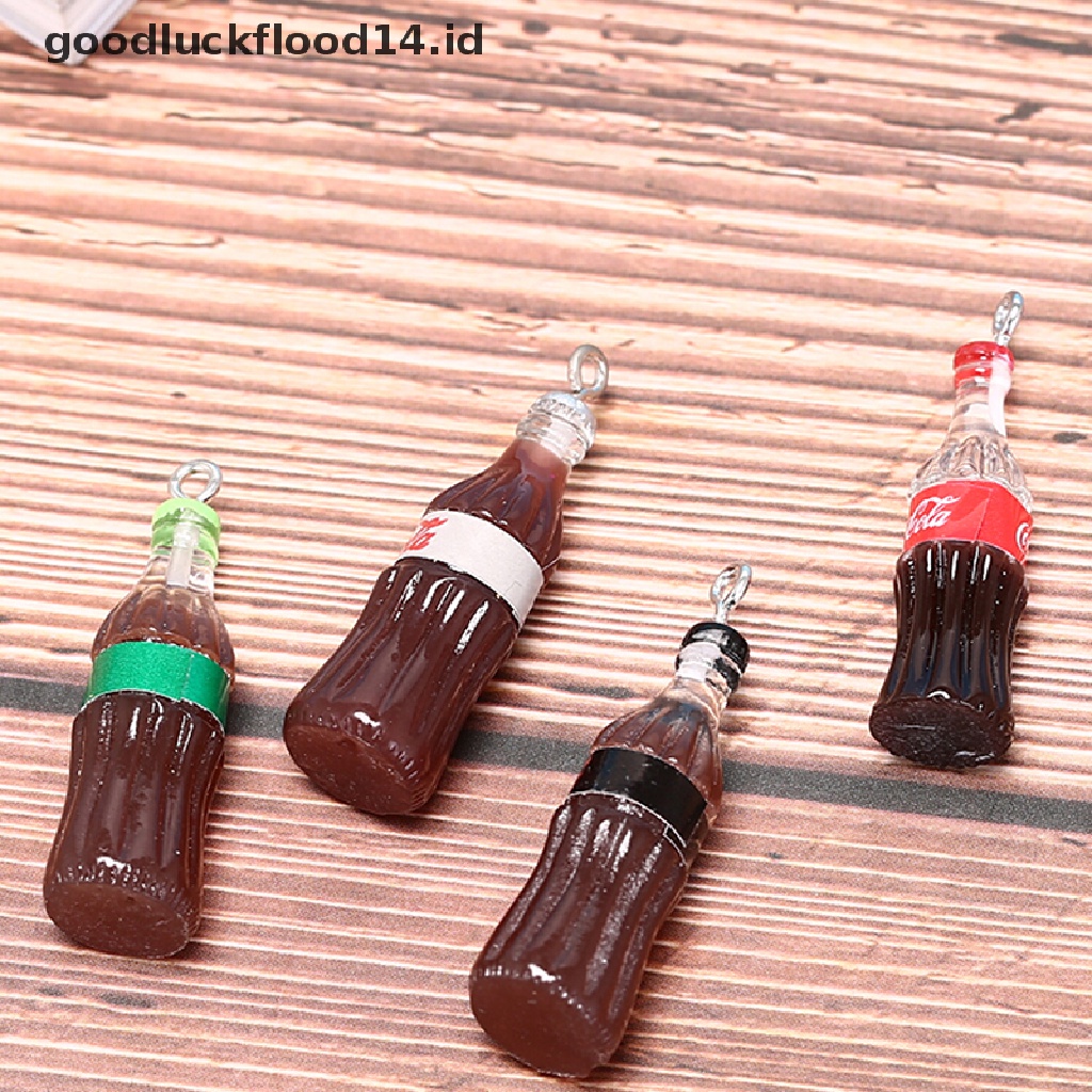 [OOID] 10PCS Resin Bottle Charm Pendants Beads DIY Decoration Keychain Necklace Jewelry ID