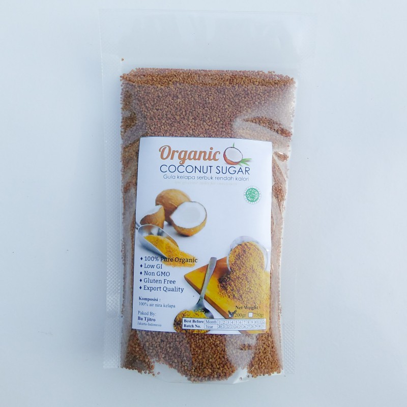 Organic Coconut Sugar Powder 200gr - Gula Kelapa Organik Kualitas Export