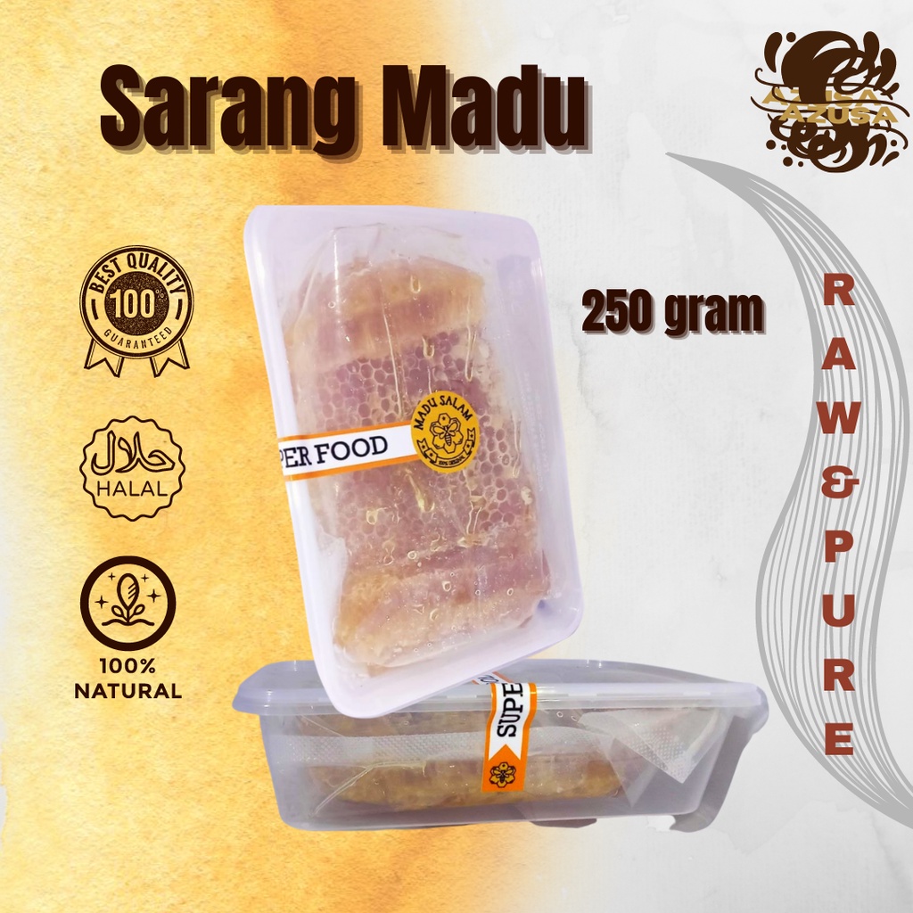 

Sarang Madu 250 gram/ Madu Murni Original 100%/ Madu Lebah Melifera/ Madu Asli Alami/ Natural Alami/ Raw & Pure Honey/ Madu Mentah Asli/ Super Food/ Immune Booster